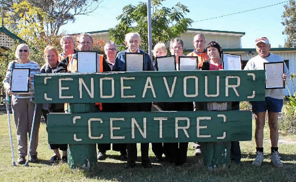 (from left) Jenny Park, Lorraine Goldspink, Terry Politch, Robert Thorne, Lisa Wilson, Jim Garraway, Janet Davis, Dawn Scrymgeour, Jonathon Webb, Meg Calvert and Vince Bromage after they got their certificates of appreciation.